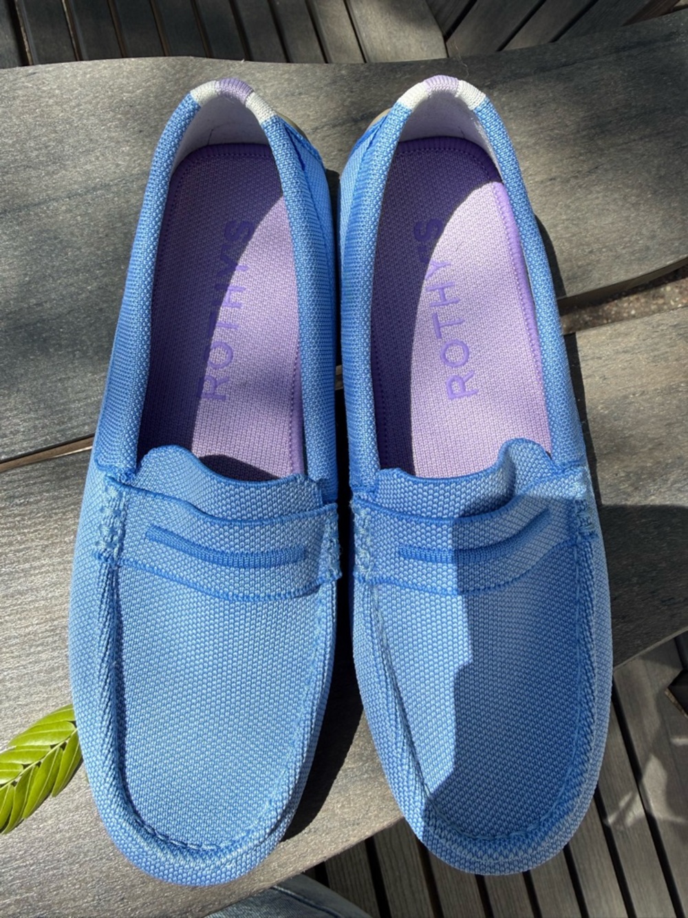 Rothy's Periwinkle Canvas Penny Loafers - Picture 4 of 5